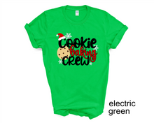 Load image into Gallery viewer, Cookie Baking Crew Christmas t-shirt, Baking lovers t shirt, Matching Christmas shirts, Family Christmas,
