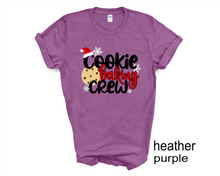 Load image into Gallery viewer, Cookie Baking Crew Christmas t-shirt, Baking lovers t shirt, Matching Christmas shirts, Family Christmas,
