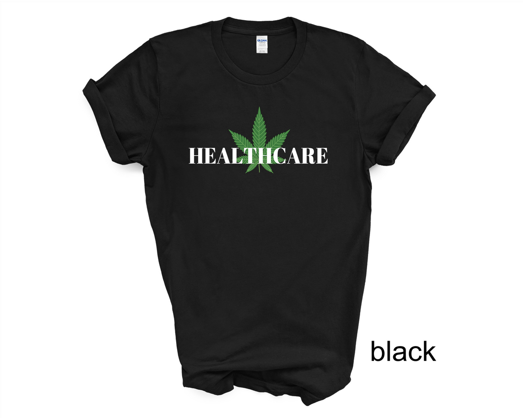 Healthcare Cannabis tshirt, Clearance available Black L Adult only