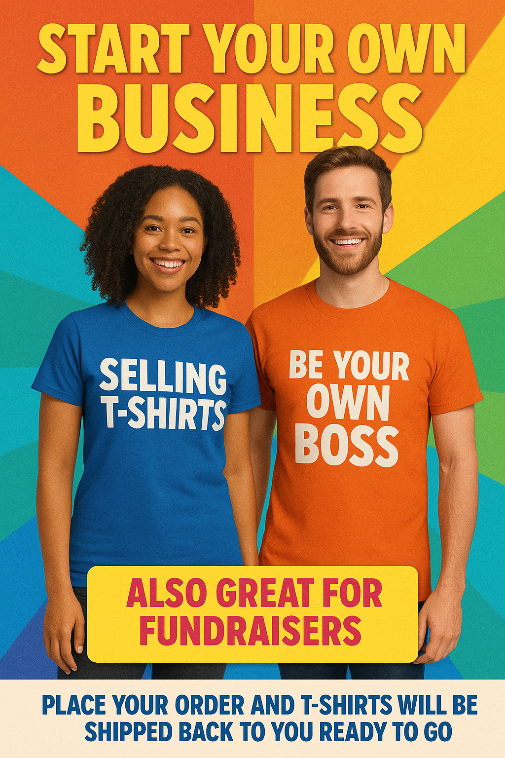 Start Your T-Shirt Business in 2025! Be your own boss and sell T-shirts online — it's easy to get started. Check the description for details. Shirt Samples available
