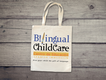 Load image into Gallery viewer, Bilingual Childcare Custom Tote Bag, tote bag, Teacher&#39;s Gifts, Reusable and washable tote bag
