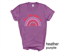 Load image into Gallery viewer, All You Need Is Love tshirt, Valentine&#39;s Day tshirts, Heart rainbow tshirt, Cupid, Love,
