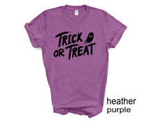 Load image into Gallery viewer, TRICK OR TREAT Halloween tshirt, Halloween shirt, Halloween tee
