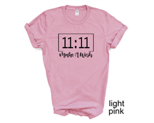 Load image into Gallery viewer, 11:11 Make a Wish tshirt. Unisex. Adult and youth sizes.  shirts
