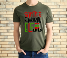 Load image into Gallery viewer, Santa&#39;s Favorite Elf tshirt, Christmas shirt, Family Matching Christmas tshirts, Elf lover, Christmas gifts, Unisex, Adult and youth sizes
