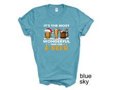 Load image into Gallery viewer, It&#39;s the Most Wonderful Time to Have a Beer tshirt, Christmas tshirt, Christmas tshirt Adult Humor, Christmas Gifts, Beer Lover Gifts
