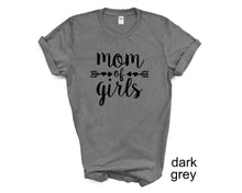 Load image into Gallery viewer, Mom of Girls tshirt.  Mother&#39;s Day gifts. Mom life. Daughters.
