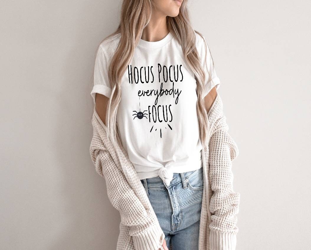 Hocus Pocus Everybody Focus Teacher Shirt Halloween Gift - Personalized  Gifts: Family, Sports, Occasions, Trending