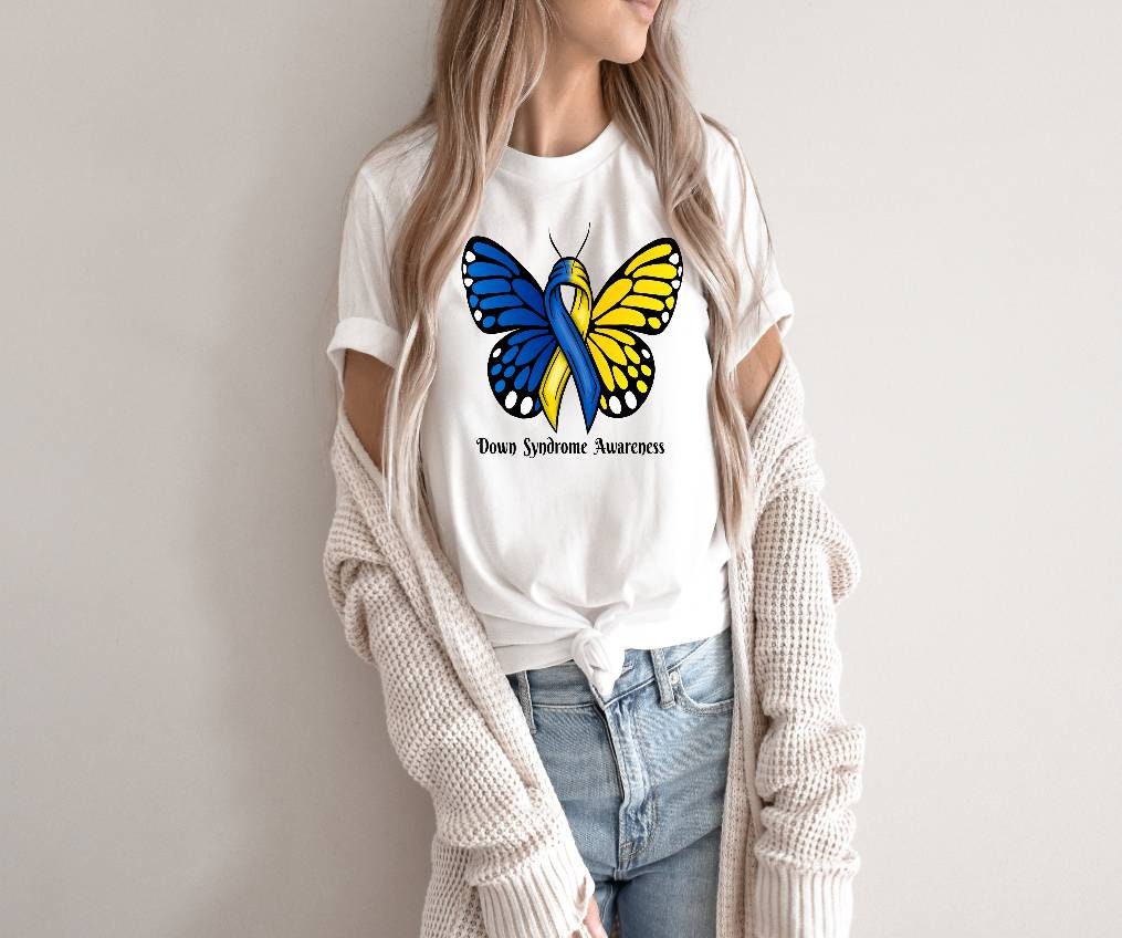Down Syndrome Awareness tshirt, Down Syndrome butterfly, Unisex tshirts,