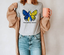 Load image into Gallery viewer, Down Syndrome Awareness tshirt, Down Syndrome butterfly, Unisex tshirts,
