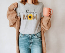 Load image into Gallery viewer, Blessed Mom tshirt, Mother&#39;s Day tshirt, Momlife, Blessed, Mother&#39;s Day gifts,
