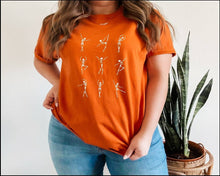 Load image into Gallery viewer, Halloween Skeletons tshirt, Halloween shirt, Ballet Skeletons, Ballet Lover Halloween tshirt,
