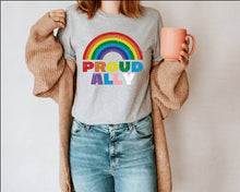 Load image into Gallery viewer, Proud Ally tshirt, Florida Bill against LGTBQ rights, Say Gay tshirt, Pride tshirt, Say Gay tshirt, Pride Free Mom Hugs tshirt, Pride Mom
