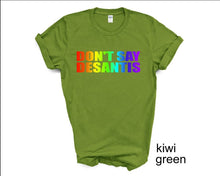 Load image into Gallery viewer, Don&#39;t Say Desantis tshirt, Florida Elections, Say Gay tshirt, Pride tshirt, I&#39;m With the Banned tshirt, Vote, Ron Desantis tshirt
